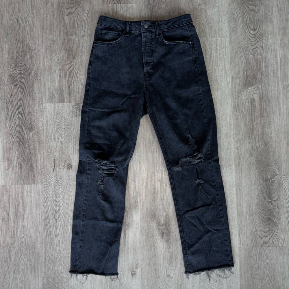 Women’s Wild Fable Distressed Black Super High Rise Jeans